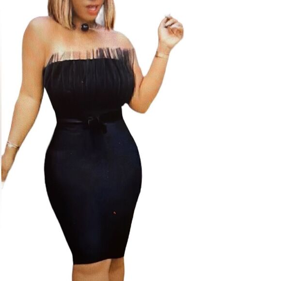 Dresses & Skirts - Black Formal Bandage / Bodycon  knee high sleeveless Dress / Party/ Wedding/sexy
